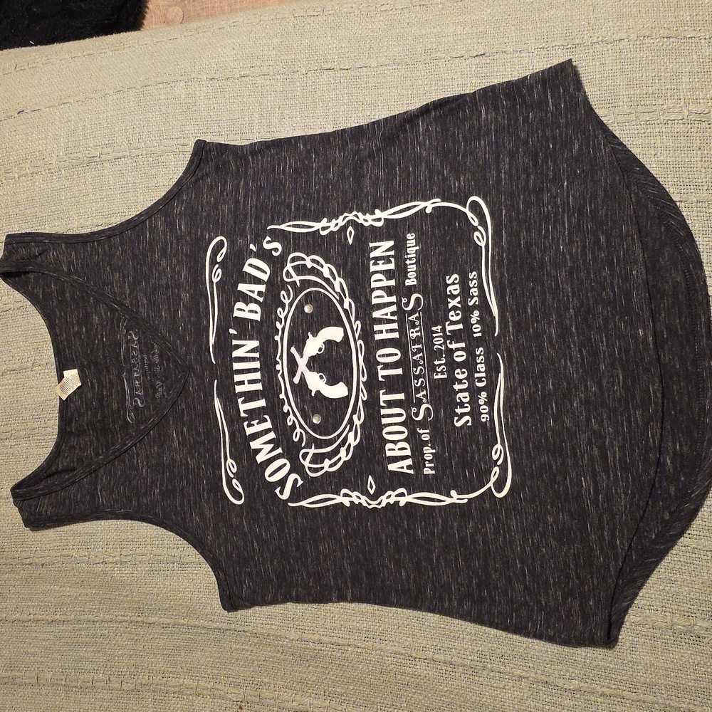 Sassafras Women's Gray Tank Top